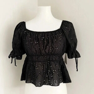 New Wild Love eyelet detail cottagecore boho fairy top festival vacation